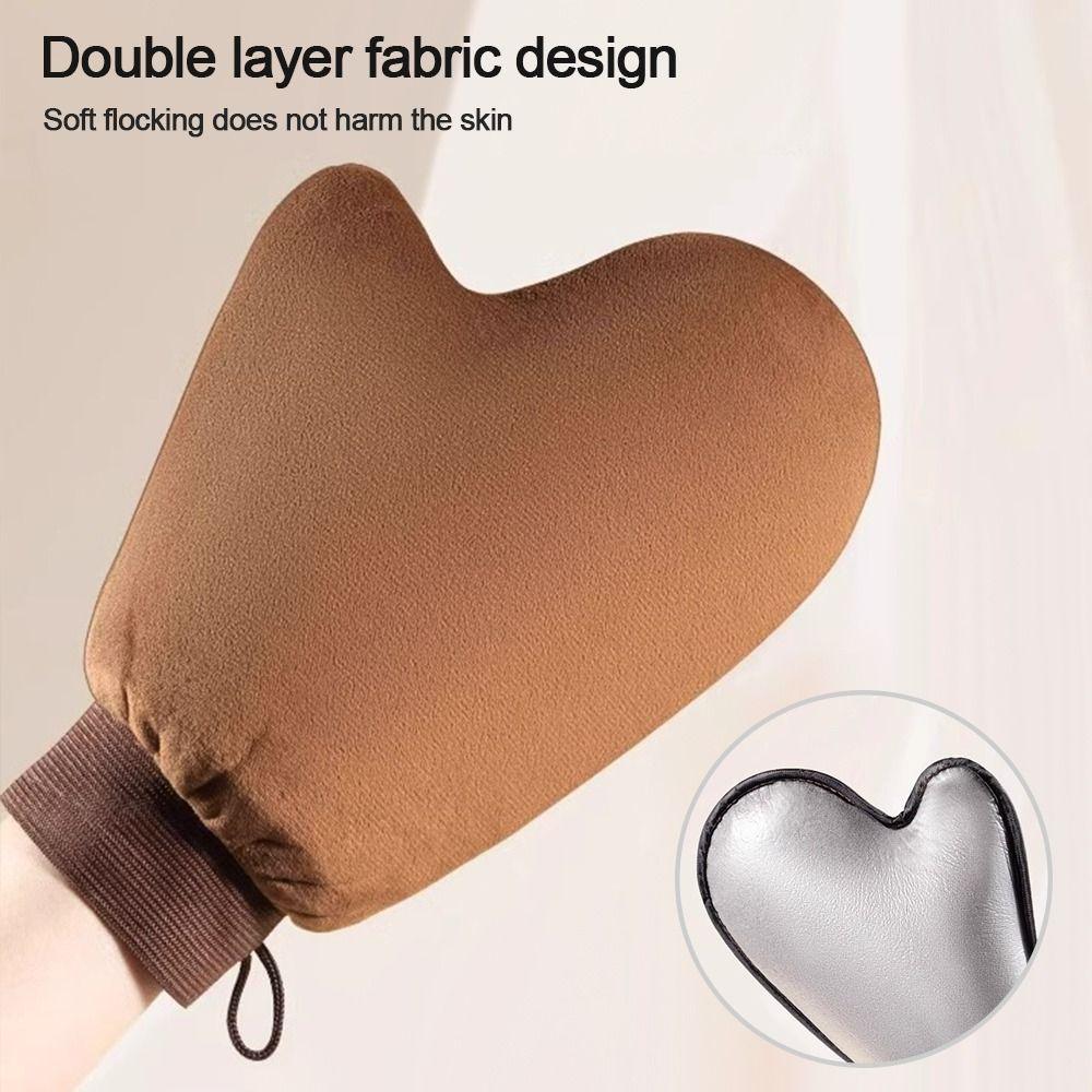 Reusable Self Tanner Mitt Double-Sided Tanning Brush For Self Tan Durable Lotion Applicator