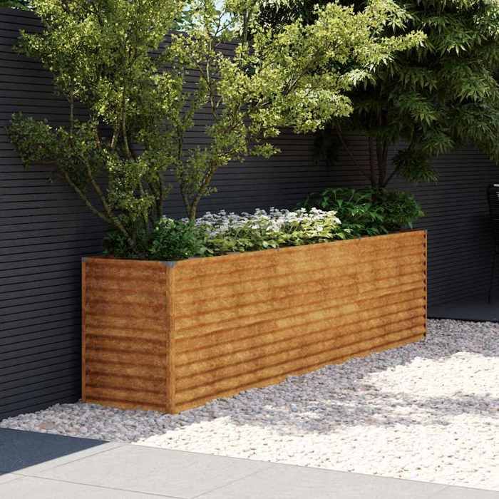 Maison Exclusive - Jardinière surélevée 291 x 50 x 69 cm Acier Corten