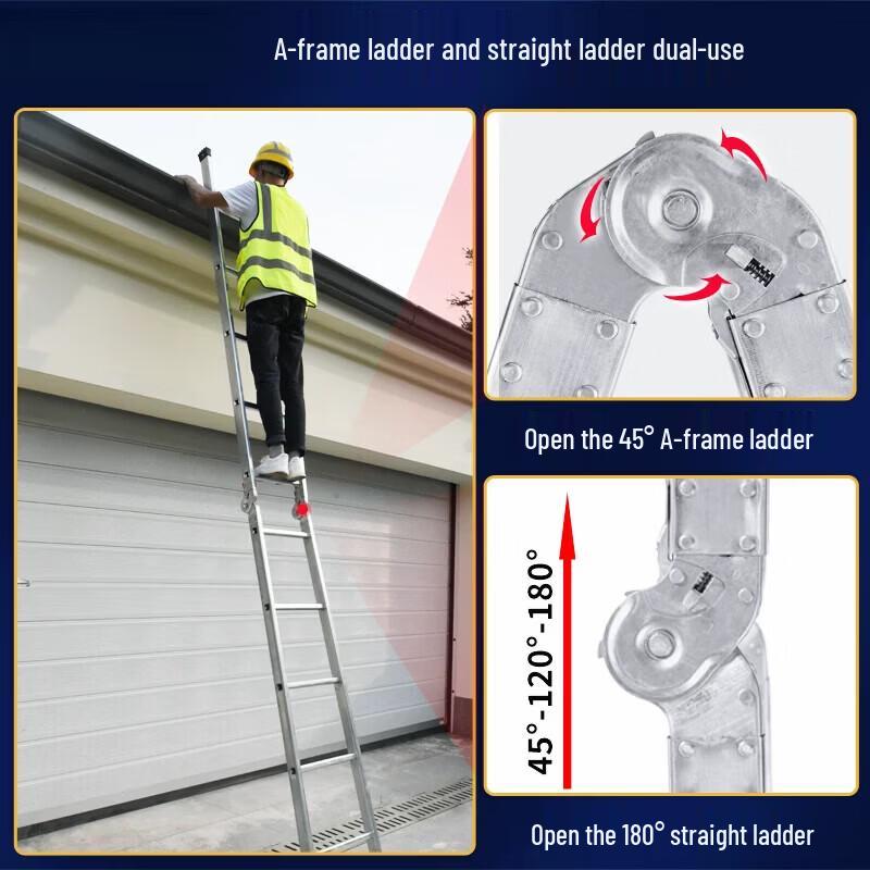 JINGGENG Dual-Purpose Folding Ladder
