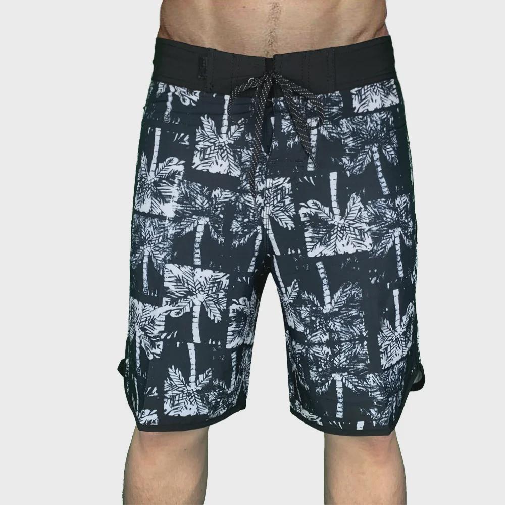 Мужские быстросохнущие шорты для серфинга с 4-сторонним плетением - лето 2024 г., повседневная пляжная одежда