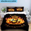 3PCS Basketball Crown Fire Sport 3pcs Bedding,Including 3PCS Duvet Cover And 2pcs Pillowcases Perfect for Christmas,Ideal for Bedroom, Dormitory