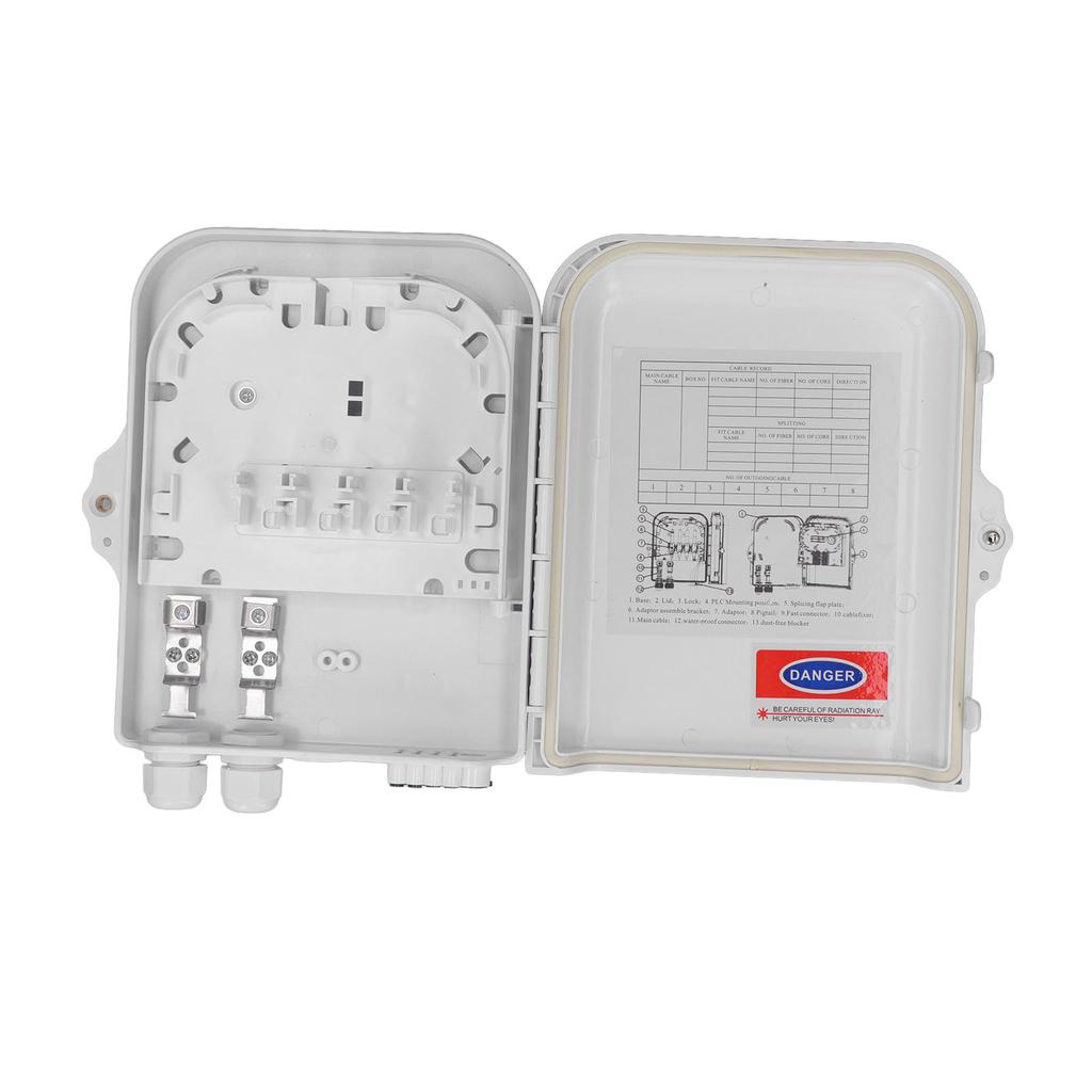 8-ядерная распределительная коробка из АБС-пластика, настенная волоконно-оптическая клеммная коробка для внутреннего и наружного использования