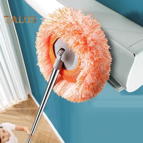 Высокоэффективная швабра с выдвижной ручкой, вращающаяся на 360 градусов, влажная и сухая швабра, двойная эффективность очистки, инструмент для уборки пола