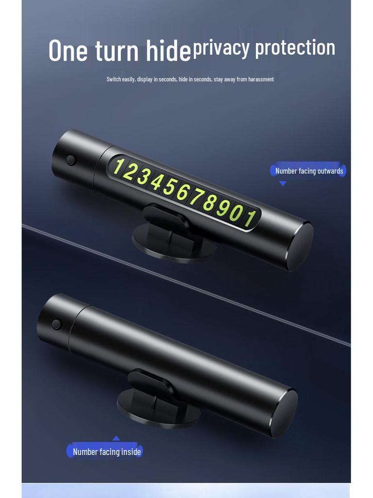 Многофункциональный автомобильный аварийный молоток и стеклобой с табличкой для номера парковки