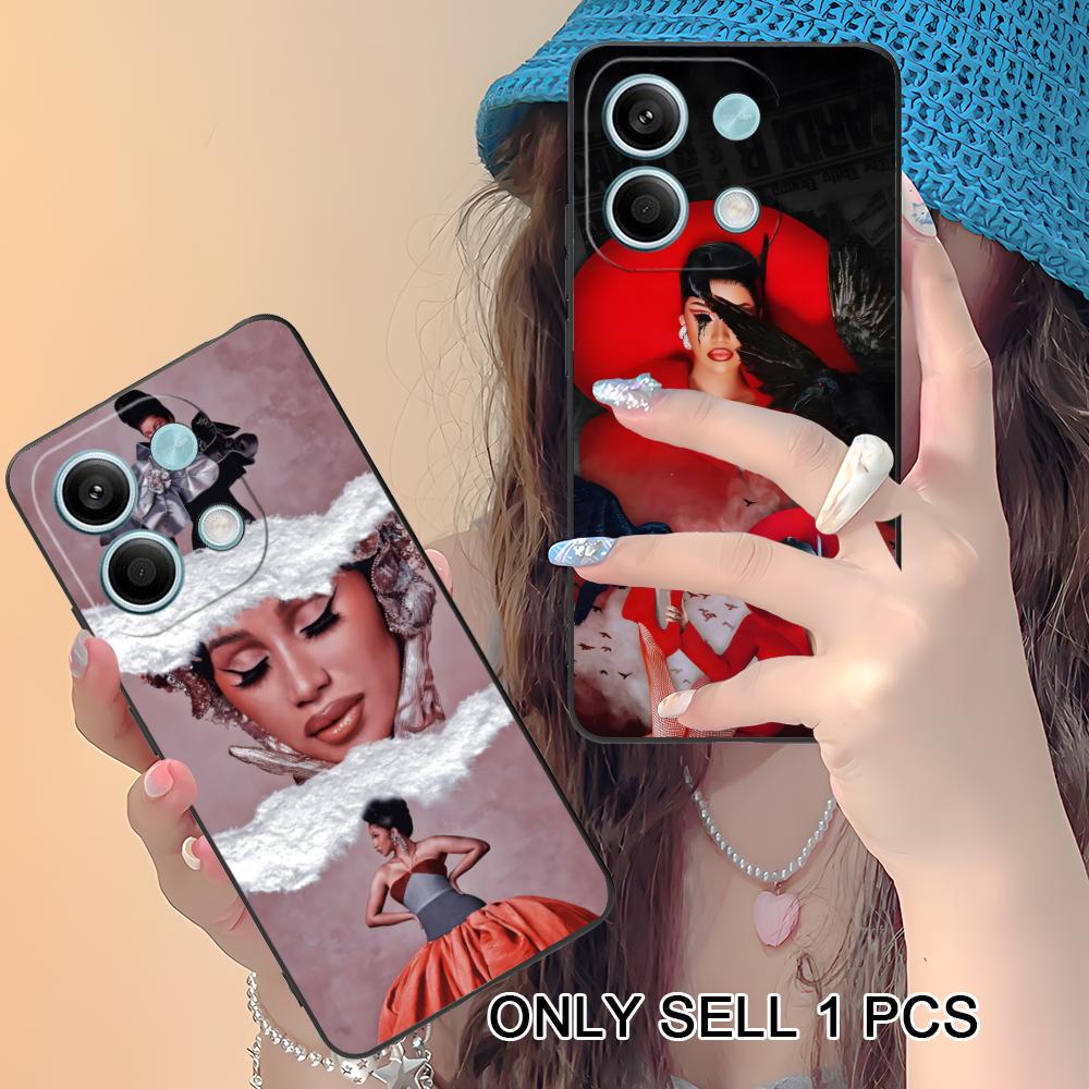 Cardi B Matte TPU Mobile Phone Case for Xiaomi Redmi 15 14 13 12 A5 3 2 1 C Plus 4G 5G Colorful Printing Cover