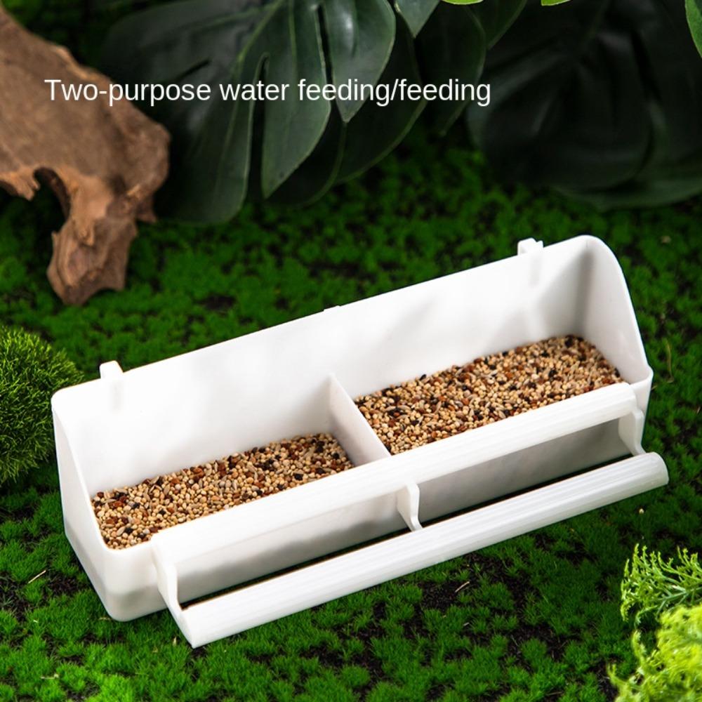 Plastic Parrot Supplies Cage Cup Feeder Feeding Bowl Food Dish Bird Feed Trough Bird Feeder