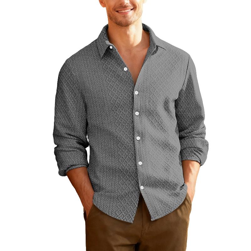 Мужские рубашки с длинным рукавом Легкие шамбре рабочие рубашки с карманами Повседневные на пуговицах Расслабленного кроя нарядные рубашки Удобная западная рубашка для мужчин