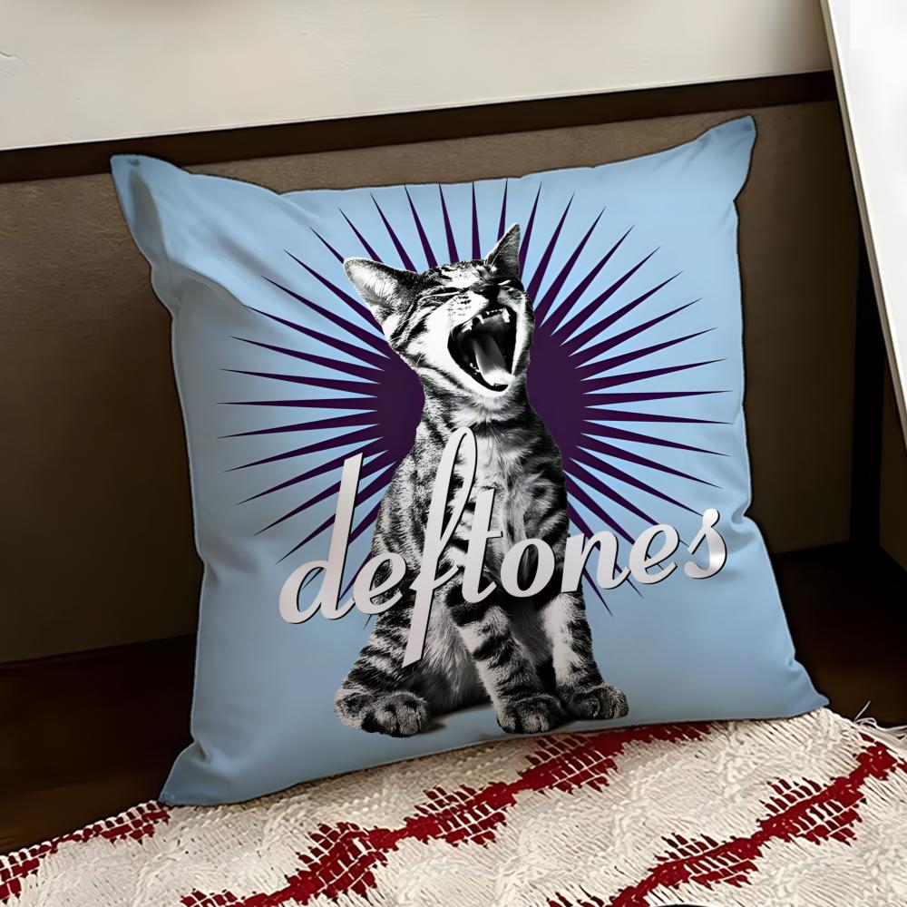Band DDeftonesS Cushion Cover Reversible Soft Durable Pillow Cover Home Car MultiScene Use for Daily Comfort