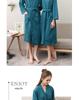 Spring-Summer Waffle Bathrobe: Unisex, Lightweight, 3/4 Sleeves, Korean Style, Absorbent