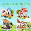 3D Стерео Пазл Пейзаж: Интерактивная игрушка «Сделай сам» для детей, для совместной игры родителей и детей - Идеальный подарок для детского сада