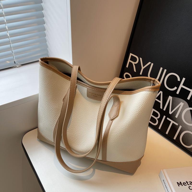 Премиальная сумка-тоут для поездок на работу, женская сумка через плечо, большая вместимость, 2024, новая модная ретро-универсальная осенняя женская сумка