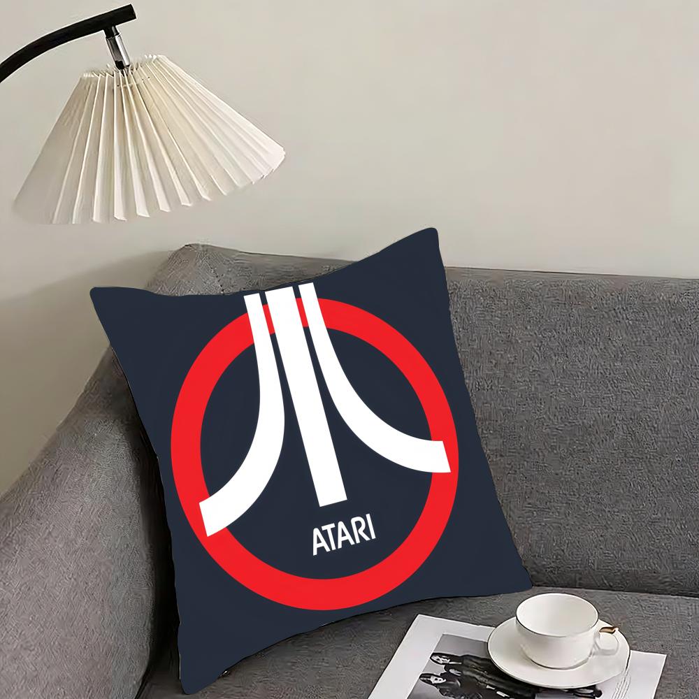 Hot AAtaris Game Logo Cushion Cover Elegant Comfort Pillowcase Sofa Bed Doublesided Printed Invisible Zipper Home Decor