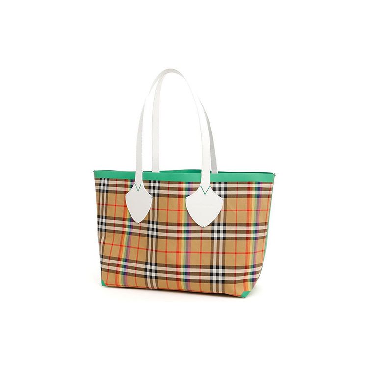 Burberry White Checkered Leather Shoulder Bag Women Shoulder Bag 4078763