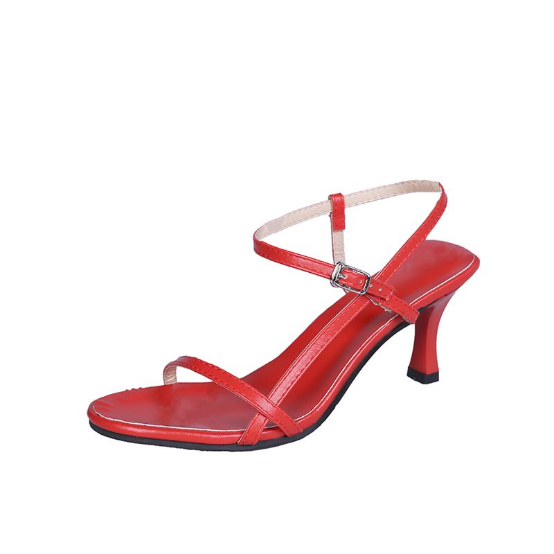 Fashion 2025 Classic Women's Narrow Band High Heels Sandals Summer Modern Shoes Open Toes Simple Office Sandals Sandalias De Mujer