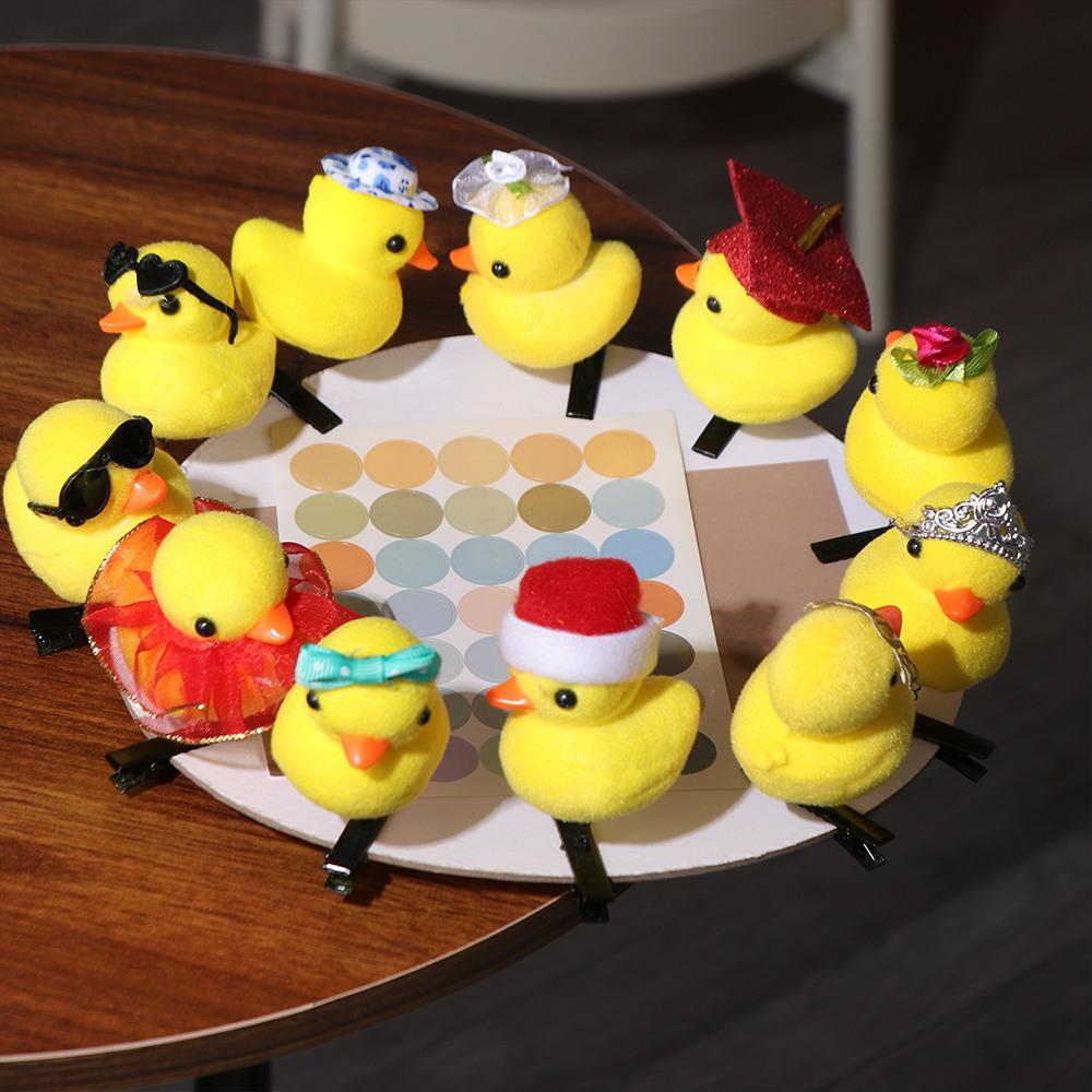 Bowknot Chicken Side Barrettes Plush Cartoon Duckbill Clips Duck Hair Clips Kids/Children