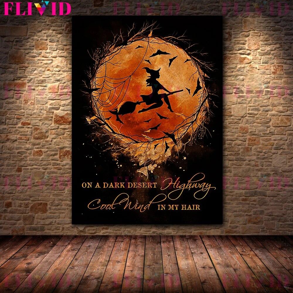 Тьма, черная кошка, ведьма живет здесь, ретро декоративный постер и принты, Общество черных кошек, настенное искусство, холст, картина, украшение без рамки