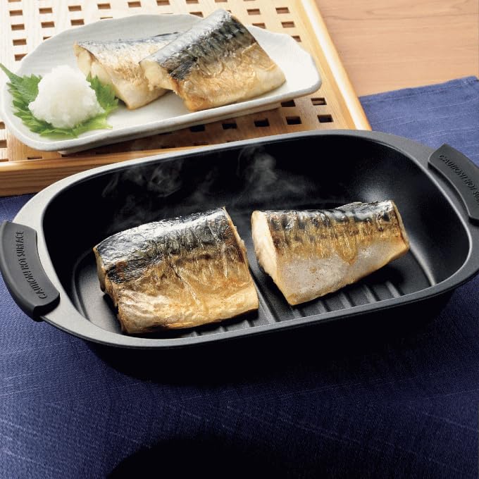 Hirosho Range Grill Microwave Cooking Grilled with 10 Recipes Pan, Utensil, Range, Fish,