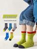 Korean Style Boys' Mid-Calf Cotton Socks – Trendy, Dirt-Resistant, All-Match for Spring, Autumn, and Winter