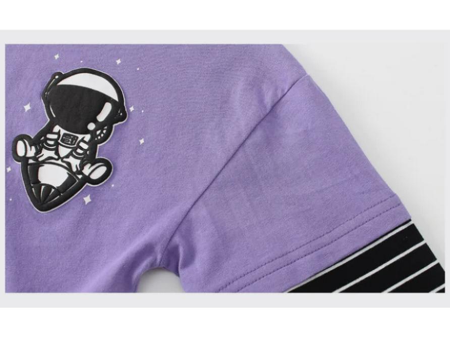 Футболки из двух частей для детей в корейском стиле с длинными рукавами и круглым вырезом для мальчиков на весну и осень