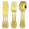 9 шт. столовая посуда, золотые ножи, вилка, ложка, набор из нержавеющей стали, набор столовых приборов, столовые приборы, уличная офисная кухонная посуда