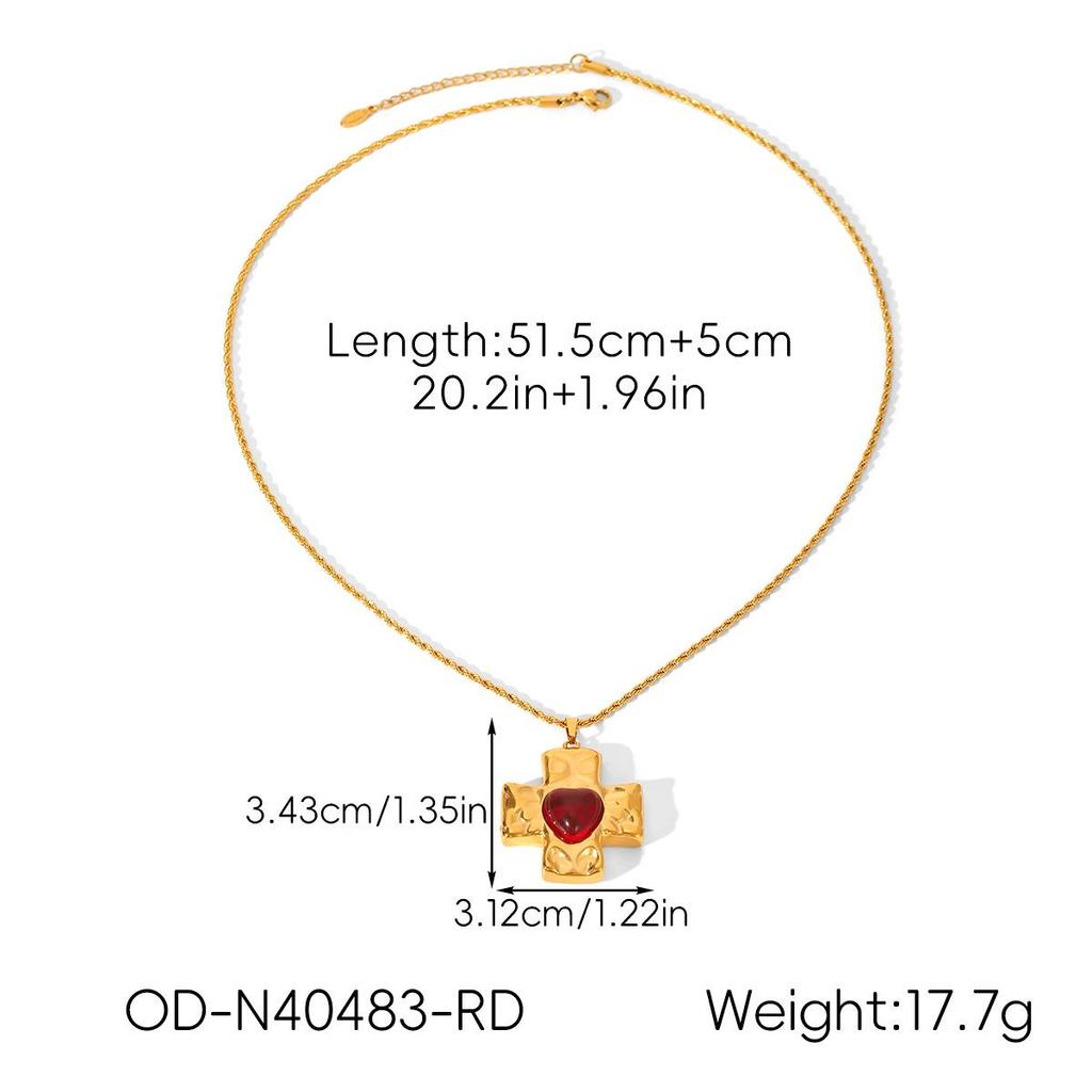 Хит продаж Французское Нержавеющее Стальное Крестовое Ожерелье с Подвеской из Циркона и Жемчуга