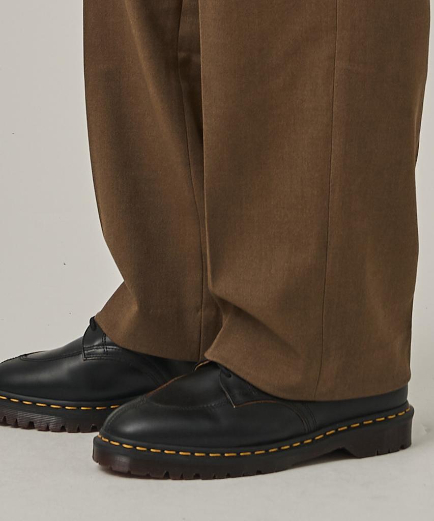 ANALOG MOOD Double-Pleat Wide Winter Slacks (Brown)