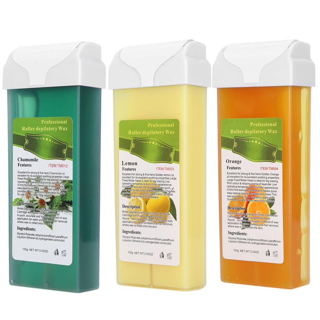 100g Professional Roller Depilatory Wax Home Hair Removal Large Area Body Hair Removal Wax Roller