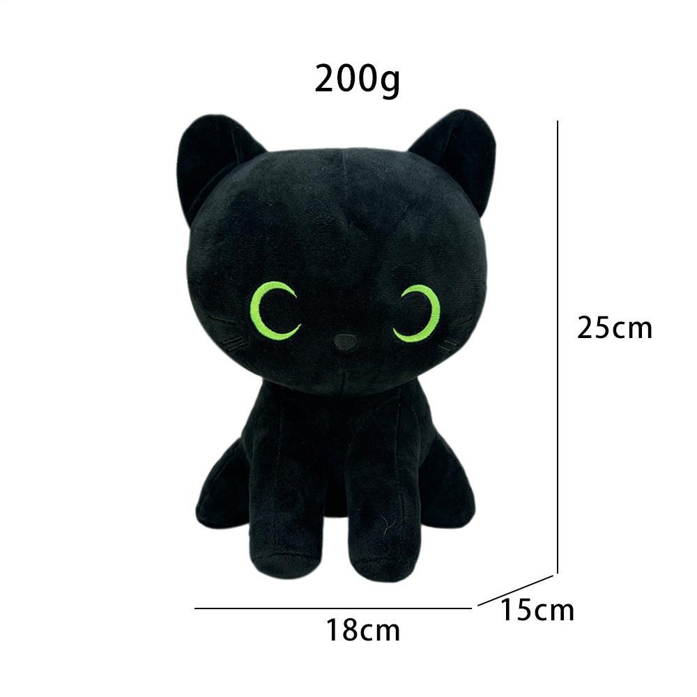 Black Cat Plush Soft Toy With Comfortable Filling For Birthday Gift And Collectors