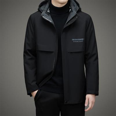 Пальто из хлопка, мужская зимняя одежда, новая модная зимняя ветрозащитная и морозостойкая, теплая, свободная, большого размера, с подкладкой из меха кролика