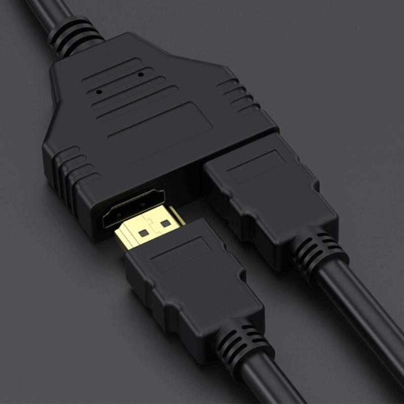 HDTV Splitter for Double Monitors Duplicated Mirror 1080P HDTV Splitter 1 In 2 Out for 1080P TV Projectors Computer