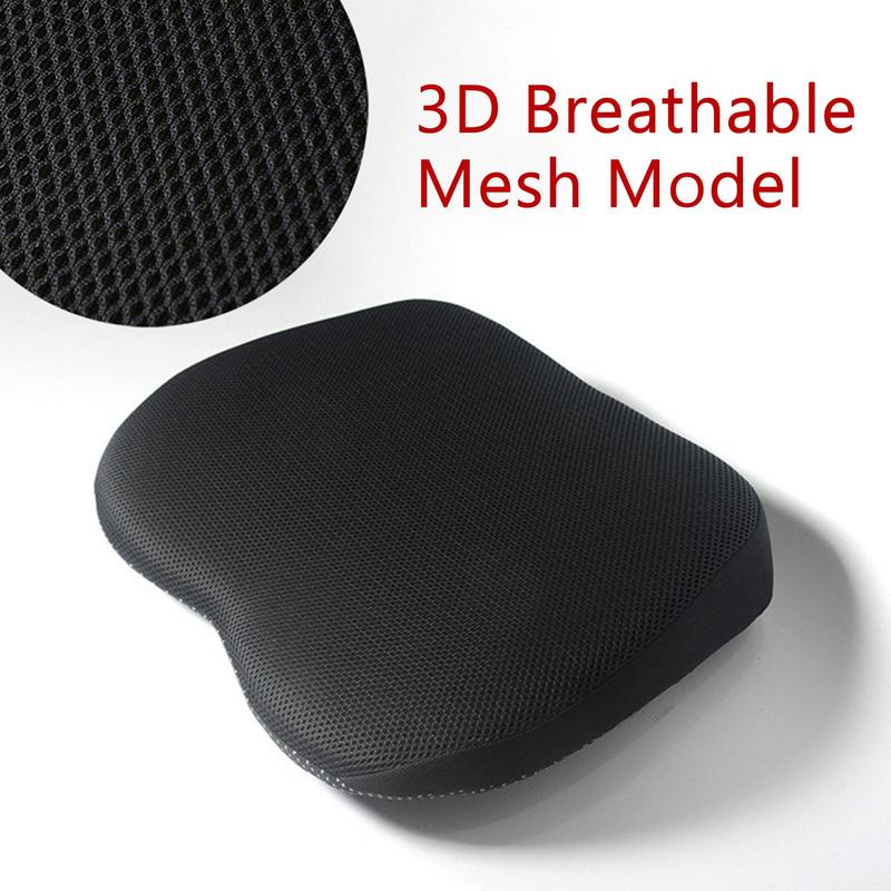 Car Booster Cushion With Memory Foam Hardened Anti-skid Driver Memory Foam Lumbar Pillow Suede Seat Height Inclined Cushion