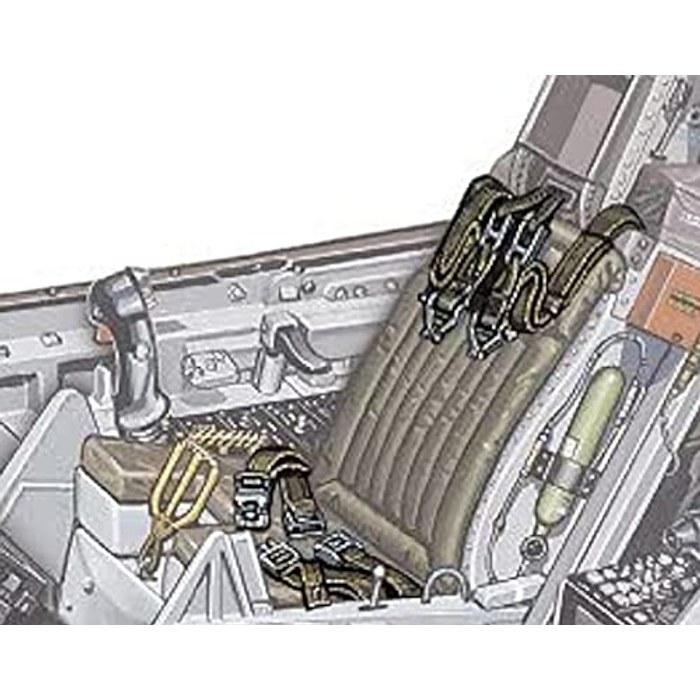 Fine Molds 1/72 Серия Nano Aviation Современные ремни безопасности для самолетов 2 для F-15/F-16 - Детали для пластиковой модели NA8 - Цвет литья