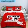 3pcs Spfc Team Crest Design Printed Bedding Set Duvet Cover Closure Includes 1 Duvet Cover & 2 Pillowcases Bedding Sets Home Decor Gifts