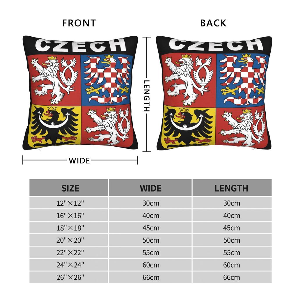 Decorative Pillow Covers Czech Republic Coat Of Arms Merch Living Room Pillow Case Cover Drop Shipping Multiple Sizes
