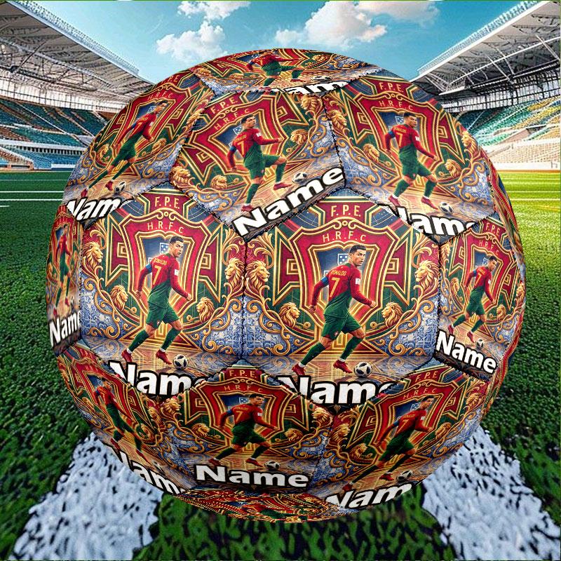 Персонализированный футбольный мяч Cristiano Ronaldo с индивидуальным именем, размер 5, для тренировок и матчей, для команды, для ударов, подарок для футбольных энтузиастов