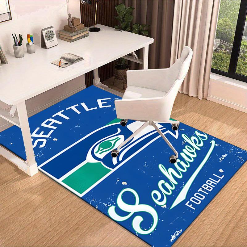 Коврик с командным духом Seahawks для офиса, коврик под кресло, декоративный ковер, коврик для гостиной, большой размер, подарки для фанатов, рождественские подарки