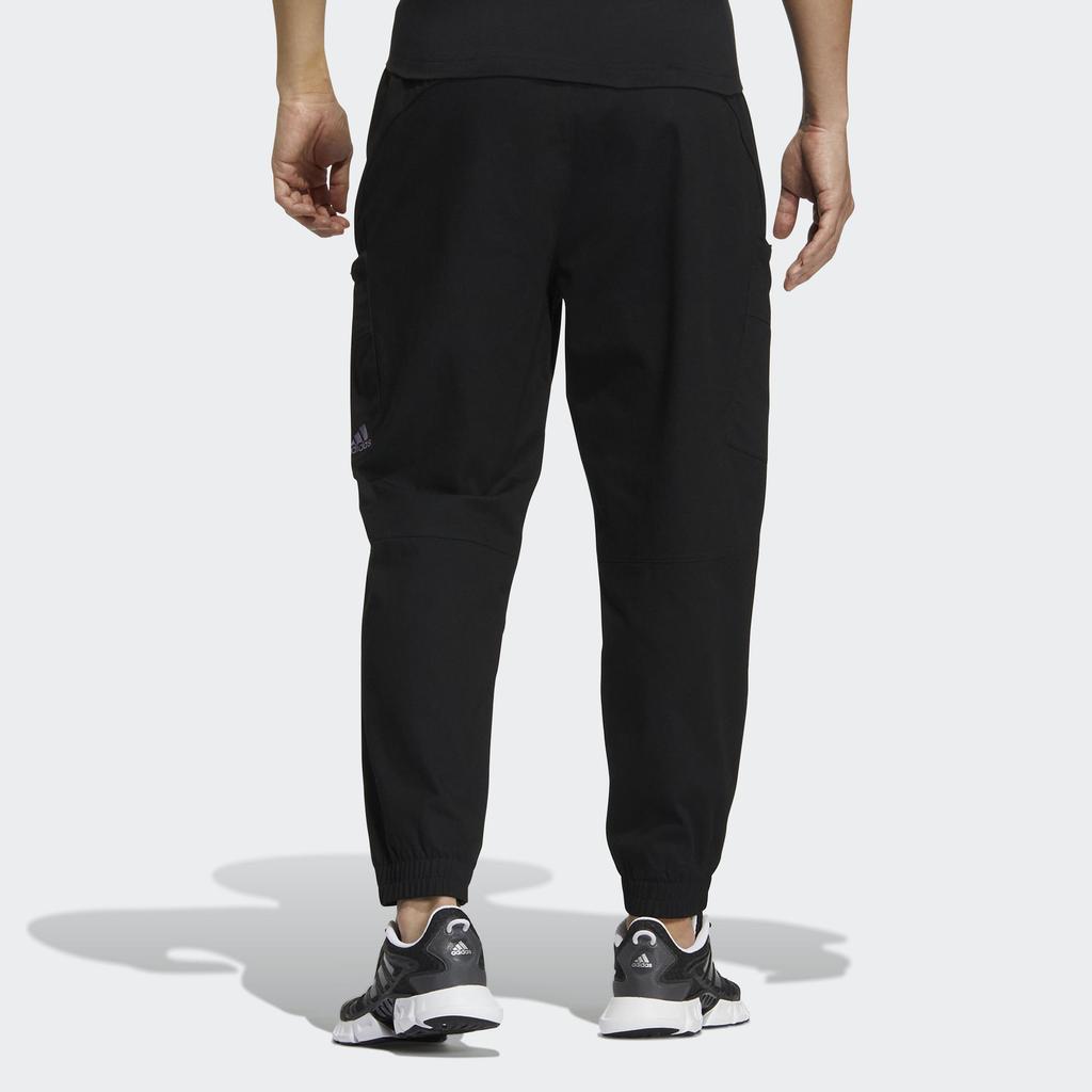 Adidas Однотонные джоггеры с логотипом и карманами, мужские брюки черного цвета HM2989