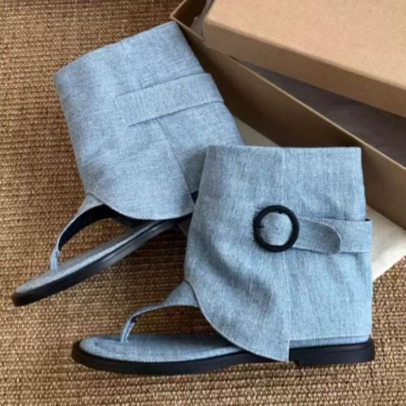 Новые модные туфли на плоской подошве с открытым носком 2024 года. Винтажные высокие гладиаторские туфли для женщин Zapatos De Mujer