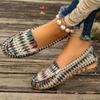 Women's Slip-On Round Toe Flat Shoes with Non-Slip Vulcanized Cloth - Casual and Breathable