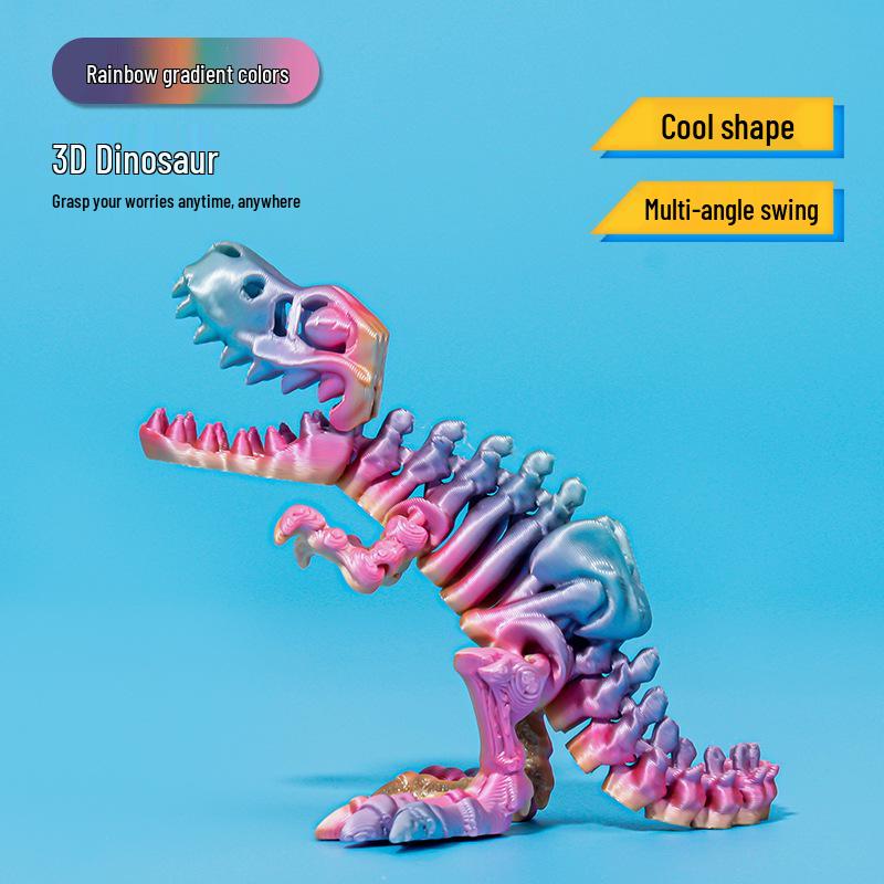 Игрушка Яйцо Череп Ти-Рекса с Шелковым Градиентом, Напечатанная на 3D-принтере, для Детей, Домашний Декор