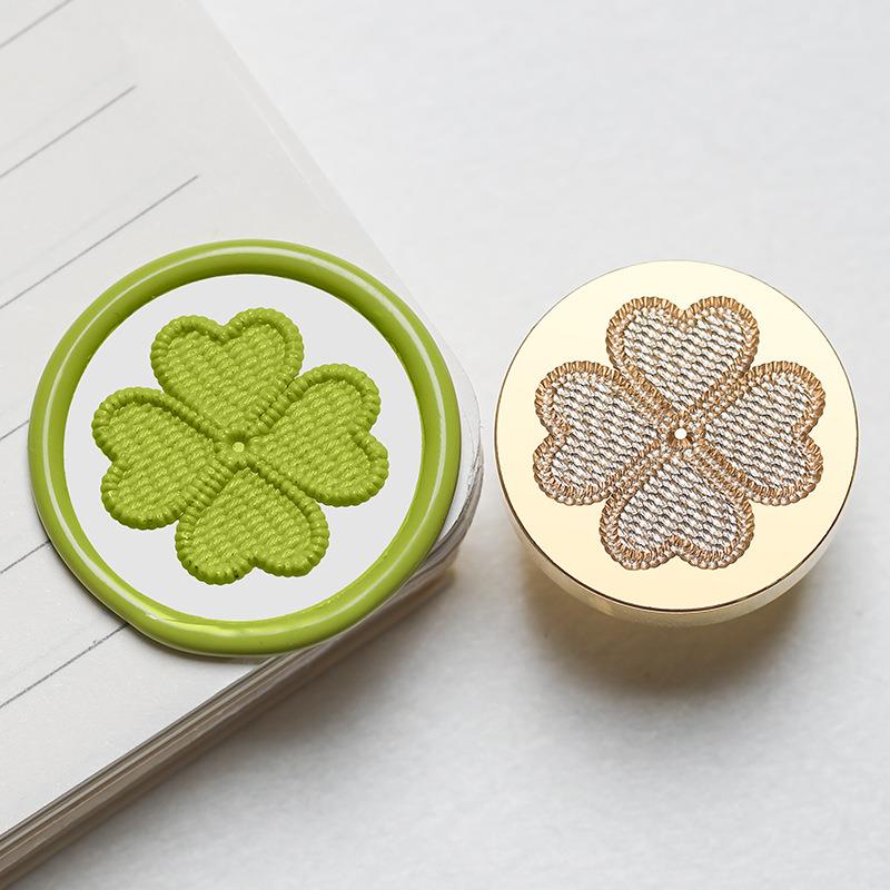 Plant Flowers Wax Seal Stamp Classic Sealing Wax Stamps Wedding Cards Decor Of Knit Rose Daisy Clover Tulips