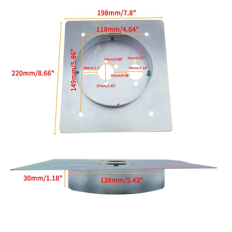 Дизельный стояночный обогреватель, монтажный кронштейн, напольная пластина, револьверная головка из нержавеющей стали, плоская глубина 30/40/60 мм для Eberspacher Webasto