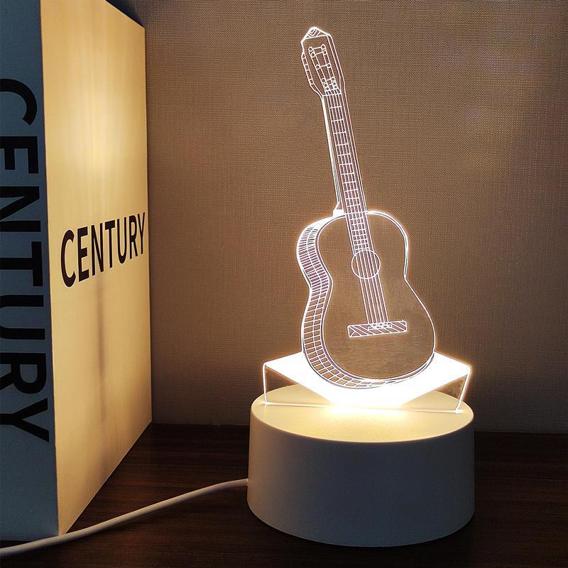 3D-светодиодный ночник: Креативный прикроватный светильник для защиты глаз в спальне, питание от USB, энергосберегающий, идеально подходит для общежитий и девочек.