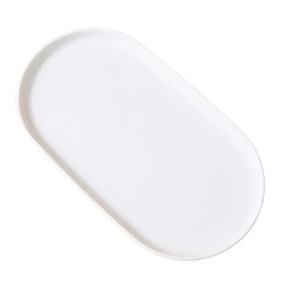 Stackable Oval Fruit Plate Dessert Tray Reusable Food Serving Tray Snack Plate with Smooth Edge Kitchen Serving Dish for Kitchen