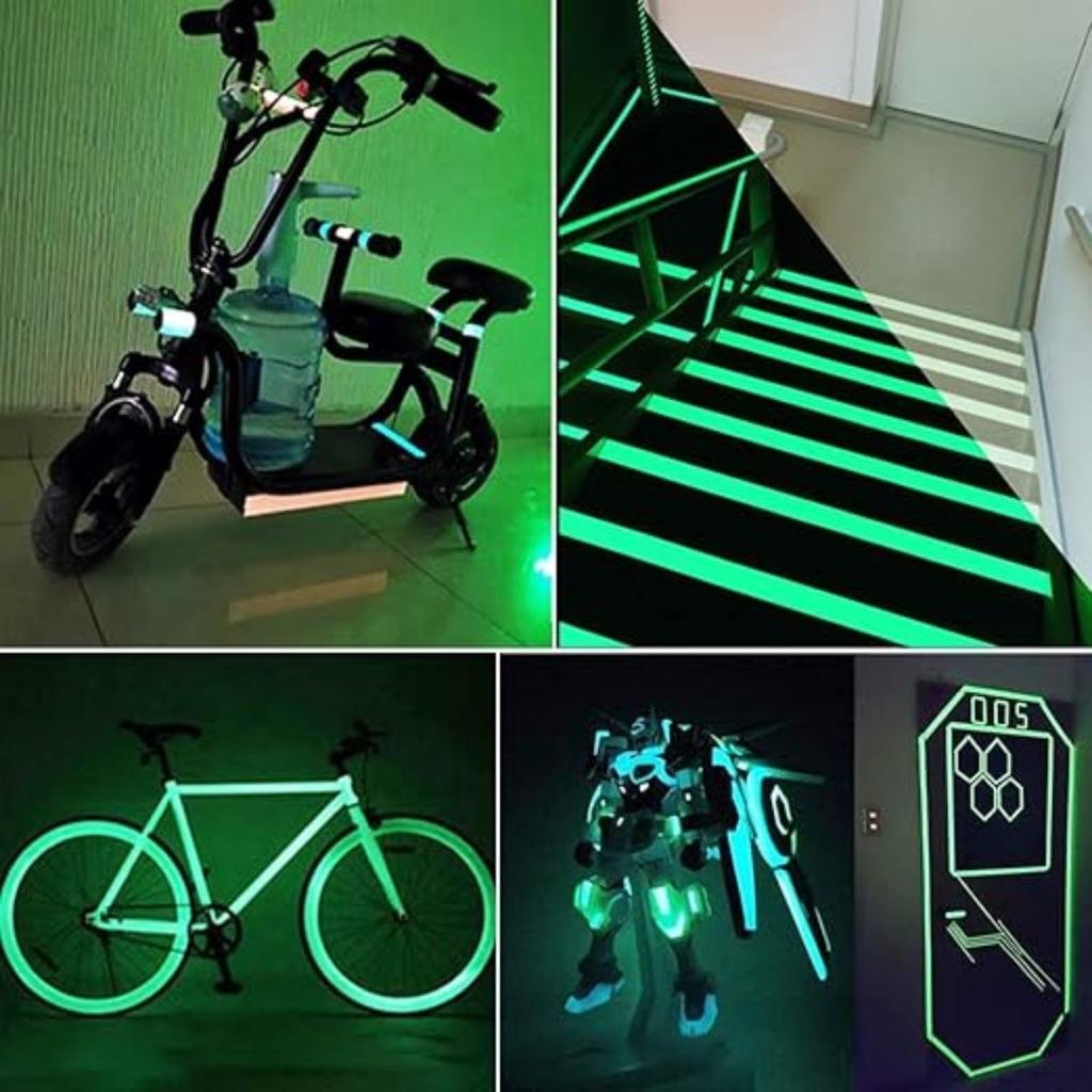 3 см x 5 м светящаяся в темноте лента зеленая яркая светящаяся лента наклейка съемная водонепроницаемая и фотолюминесцентная