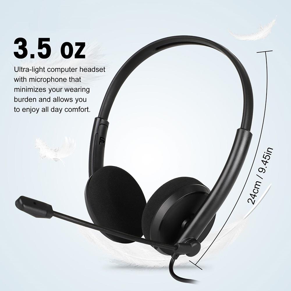 Проводная USB-гарнитура для колл-центра с шумоподавлением, вращающимся на 270° микрофоном, деловые наушники с громкой связью для ПК, домашнего офиса