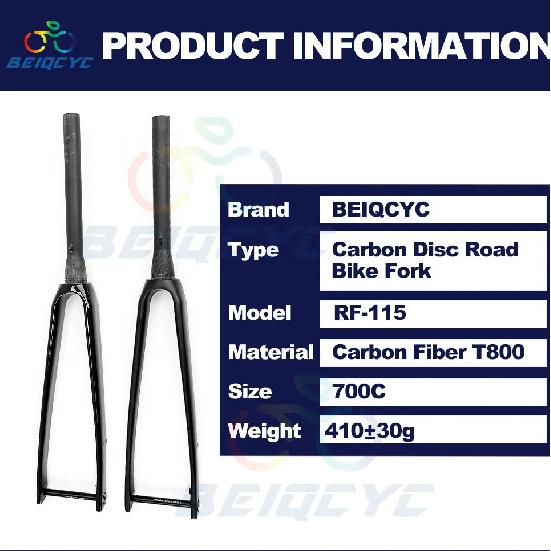Carbon Internal Cables Fiber Road Front Fork Thru Axle  Disc Brake Racing Road Fork 700*32C Tapered Tube Cyclocross Rigid Fork