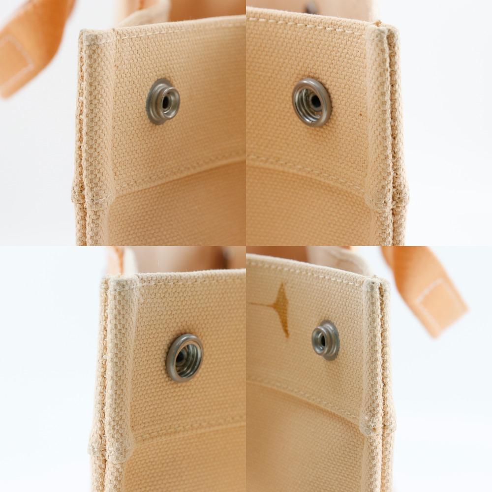 HERMES Bora Bora PM Handbag Orange canvas Women Used