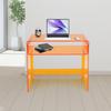 Transparent Orange Acrylic Office Desk,Modern Minimalist Writing Desk,Study Table for Home Office,10mm Thick Transparent Board