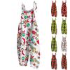 Women's Jumpsuit Halloween Print  Casual Loose Vintage Shoulder Strap Cotton Linen